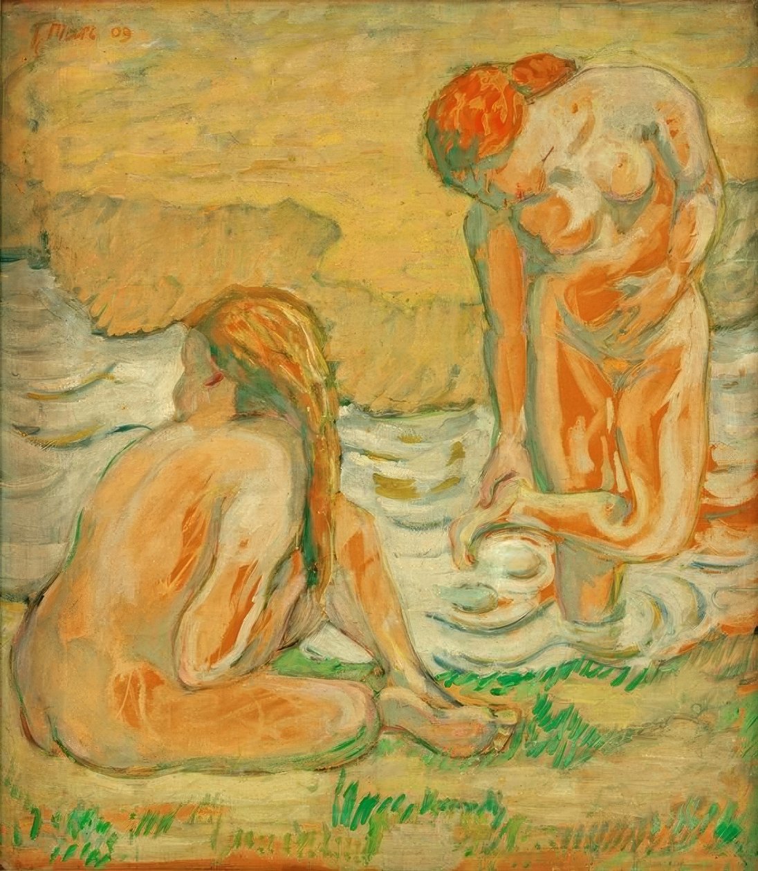 作文II（两名妇女洗澡） 作者 弗朗兹·马克（Franz Marc）