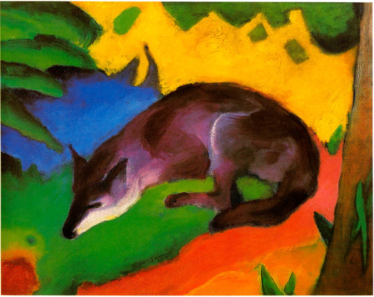 蓝黑狐狸 作者 弗朗兹·马克（Franz Marc）