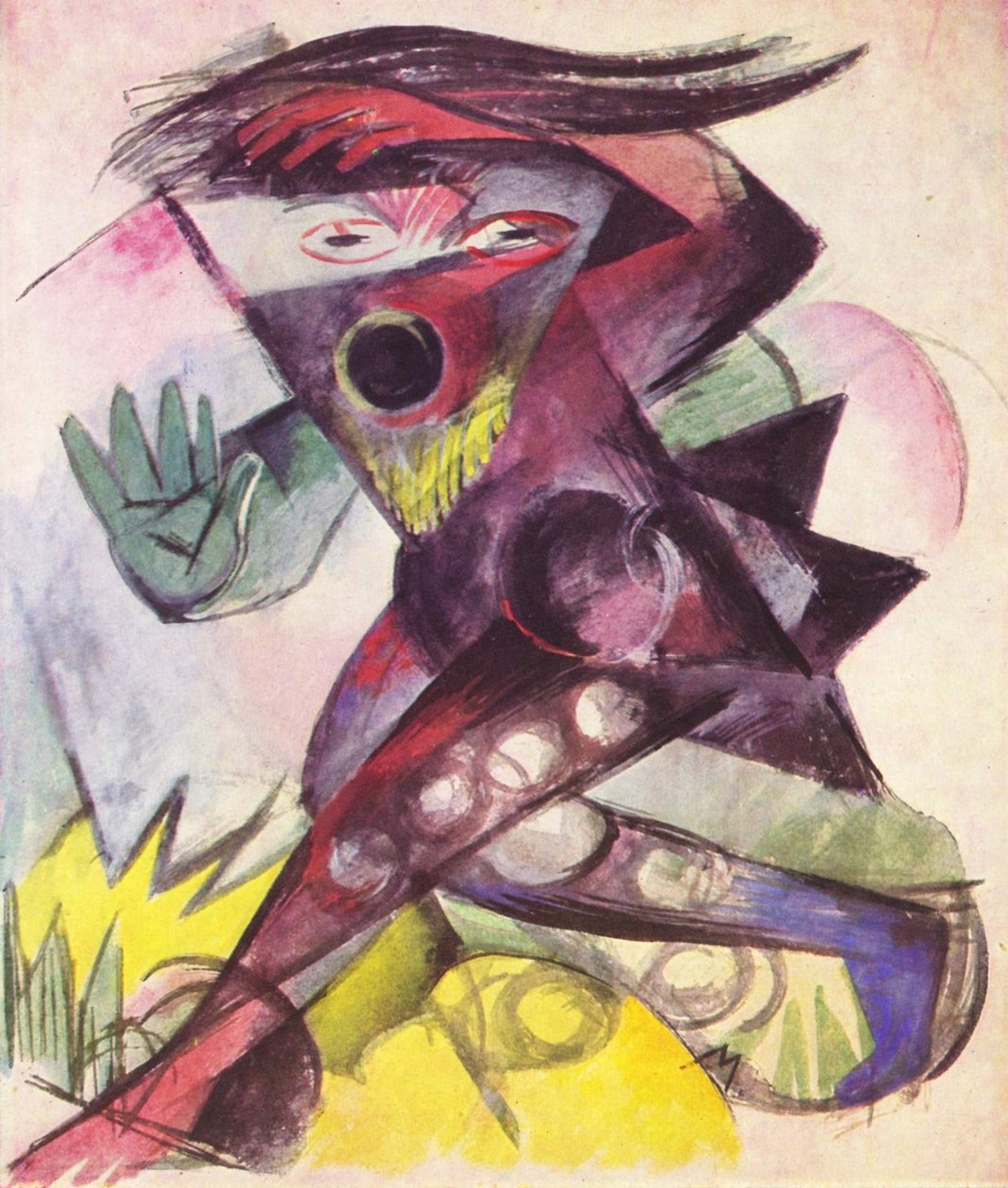 卡利班 作者 弗朗兹·马克（Franz Marc）