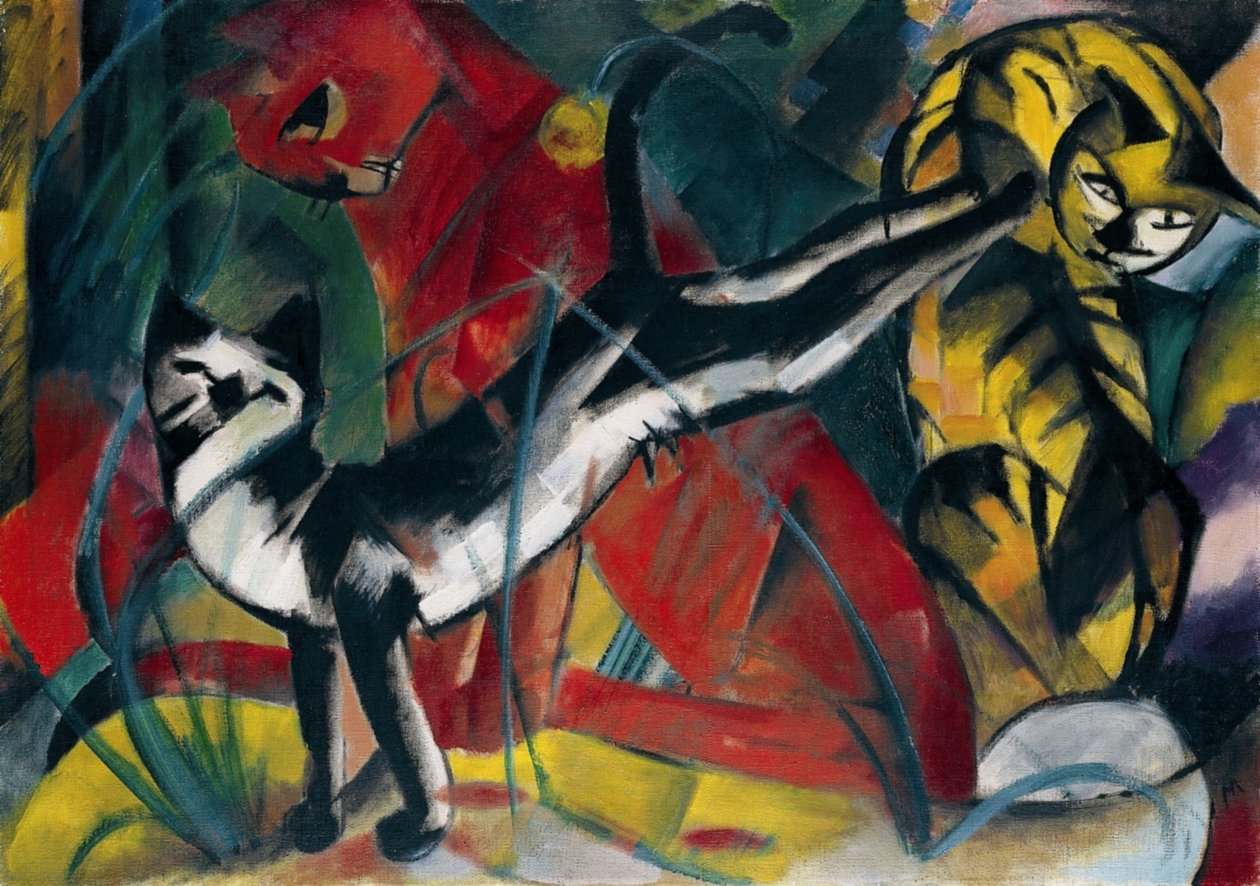 三只猫大 作者 弗朗兹·马克（Franz Marc）