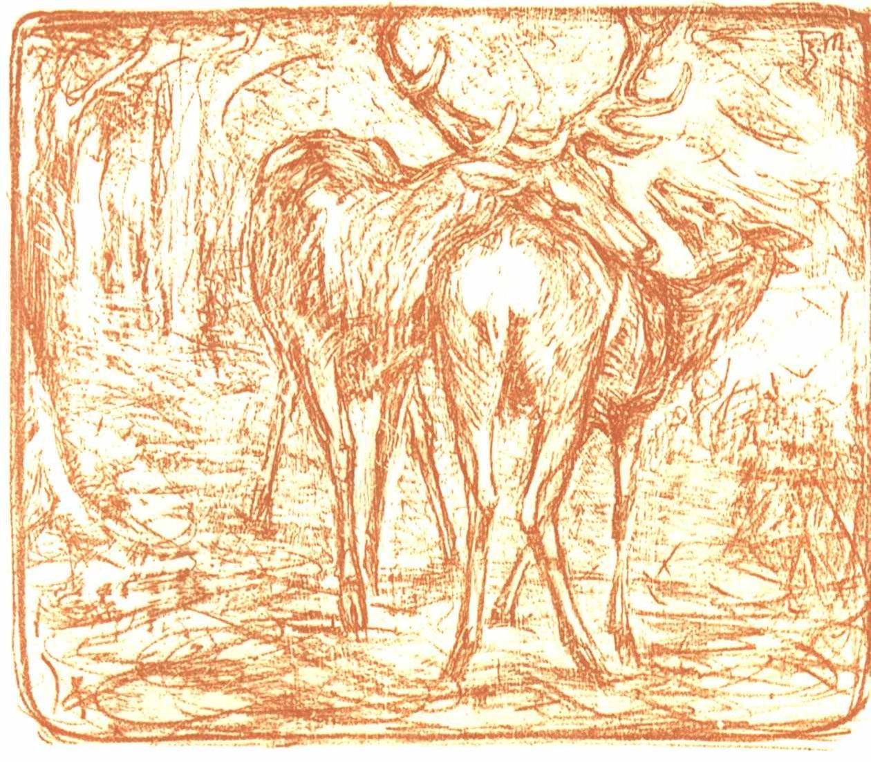 鹿 作者 弗朗兹·马克（Franz Marc）