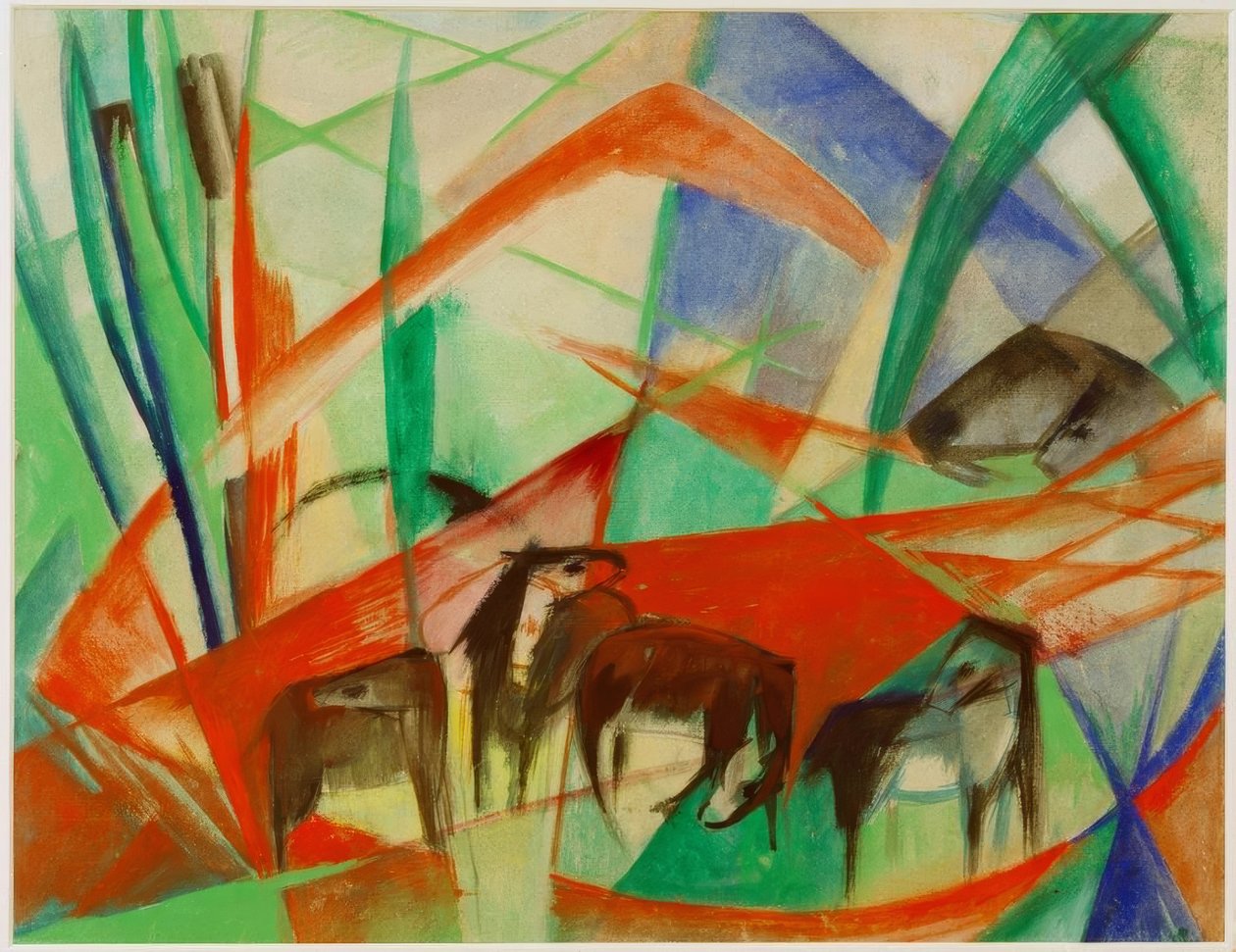 风景与黑马 作者 弗朗兹·马克（Franz Marc）