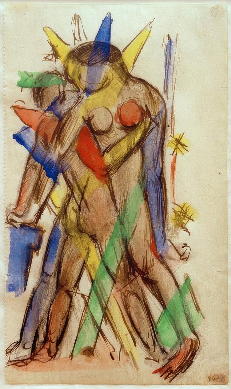 情侣 作者 弗朗兹·马克（Franz Marc）