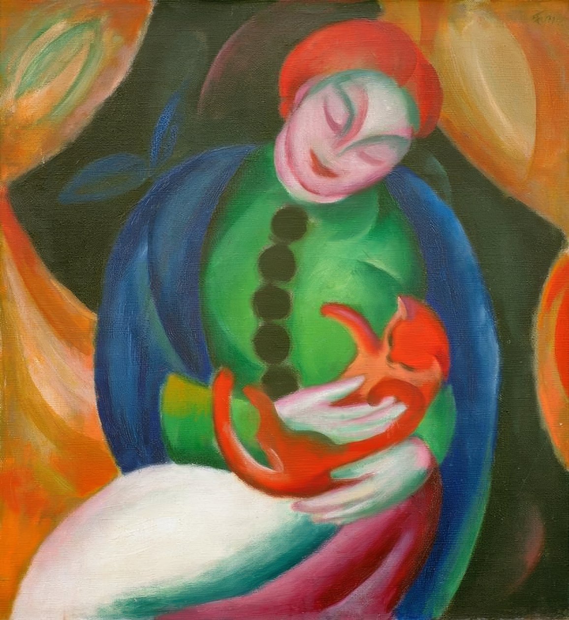 猫二的女孩 作者 弗朗兹·马克（Franz Marc）