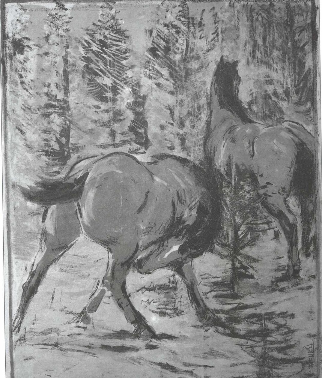 洪水中的马 作者 弗朗兹·马克（Franz Marc）