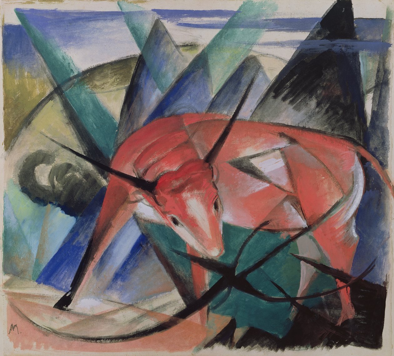红牛 作者 弗朗兹·马克（Franz Marc）