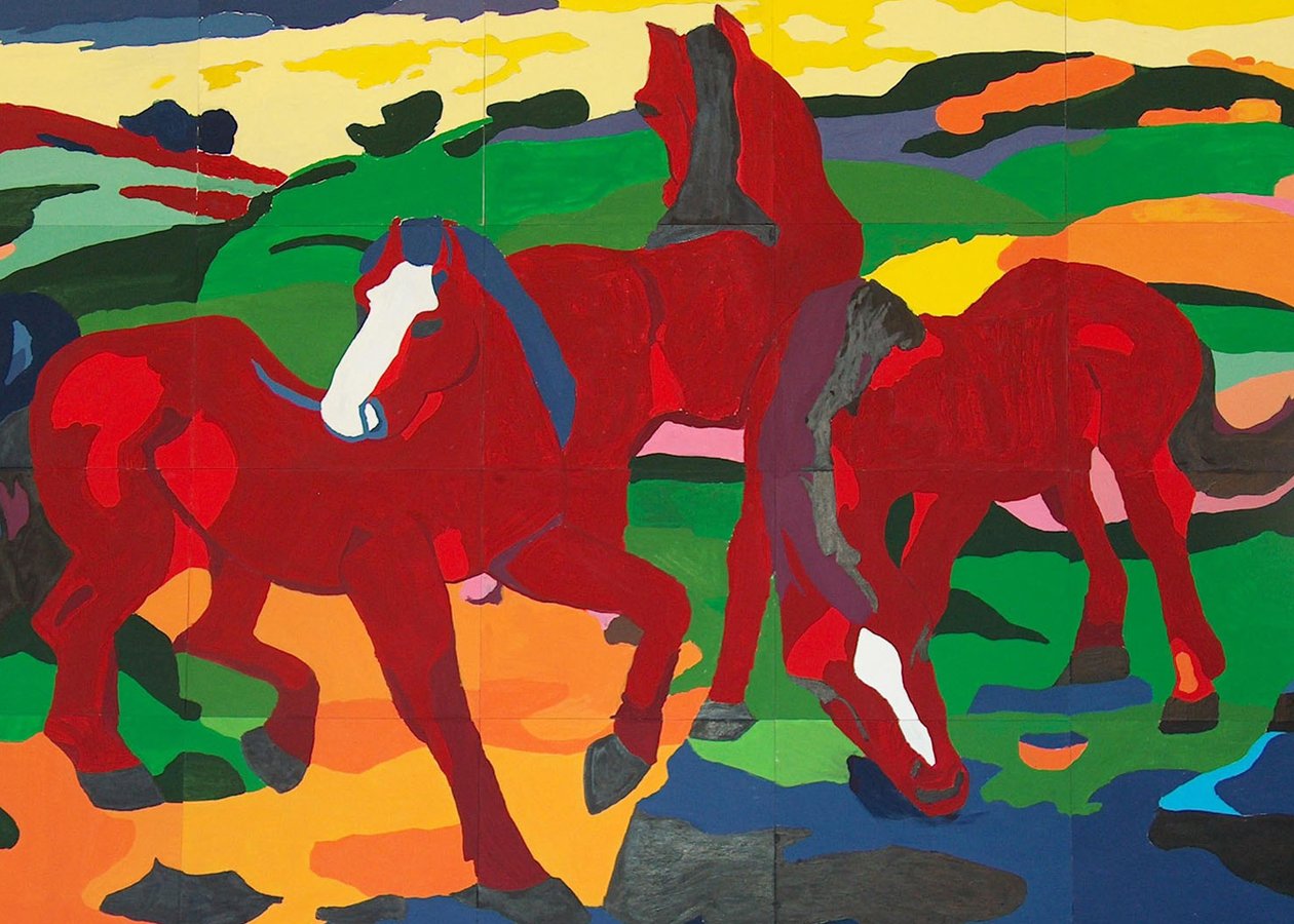 红马 作者 弗朗兹·马克（Franz Marc）