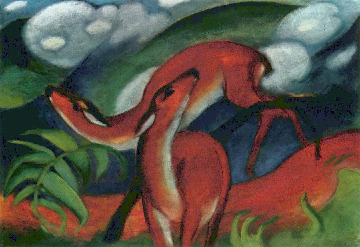 红鹿 作者 弗朗兹·马克（Franz Marc）