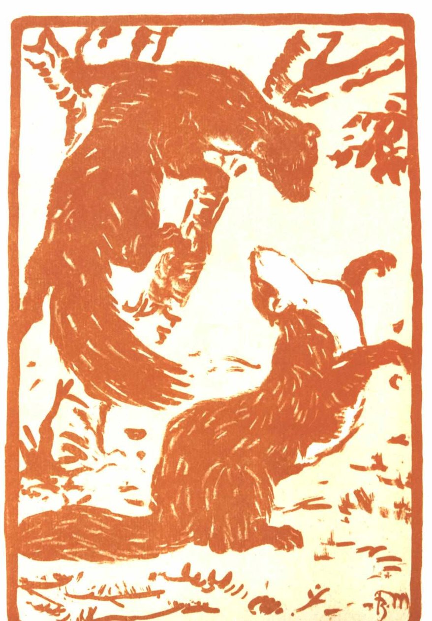 玩黄鼠狼 作者 弗朗兹·马克（Franz Marc）