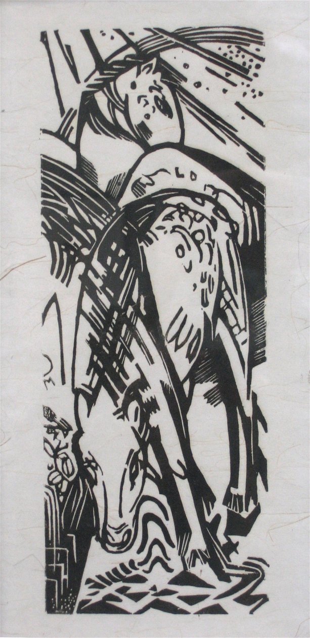 喝马 作者 弗朗兹·马克（Franz Marc）
