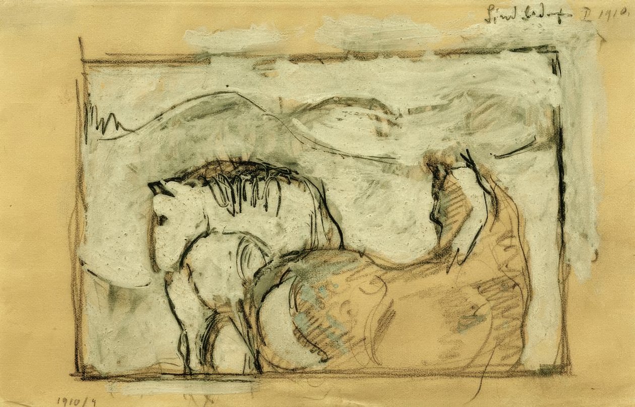 两匹马 作者 弗朗兹·马克（Franz Marc）