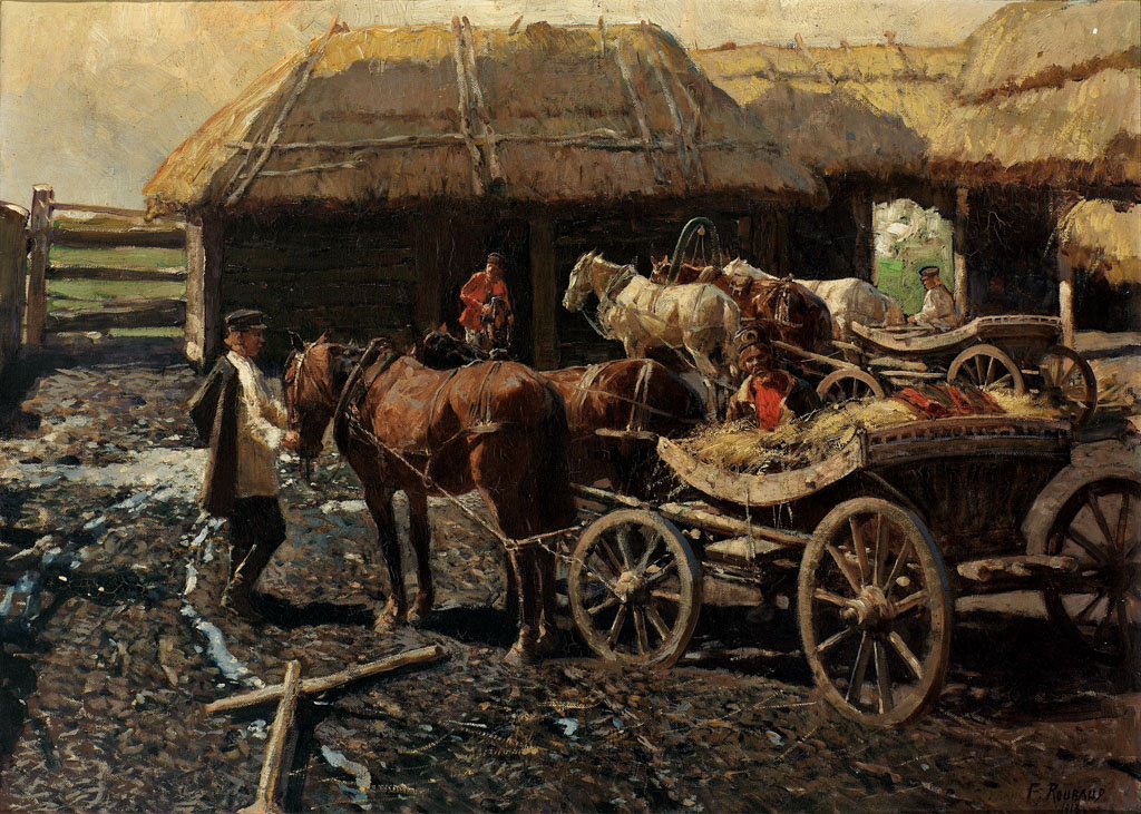 邮局在高加索地区 作者 弗朗兹·鲁博（Franz Roubaud）