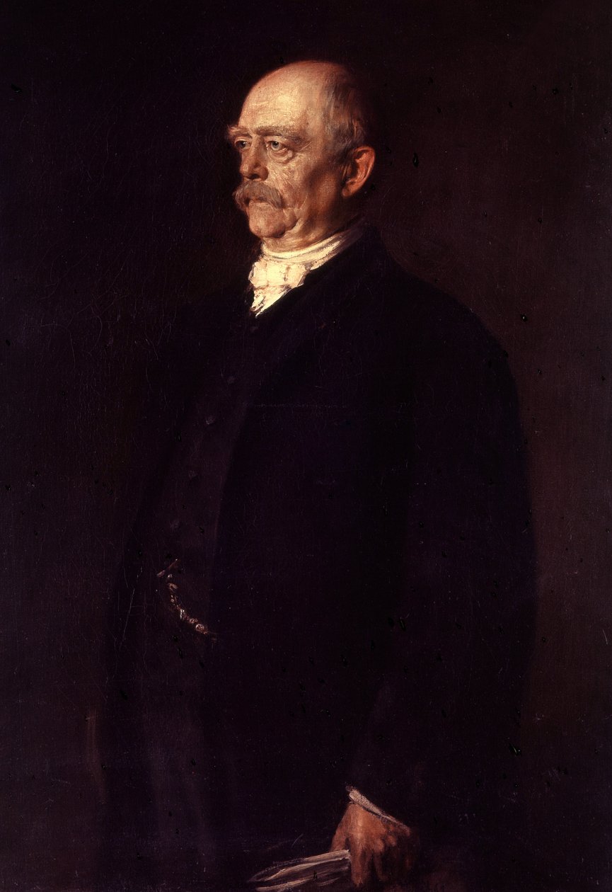 Otto von Bismarck，1884年布面油画 作者 弗朗兹·塞拉夫·冯·伦巴赫