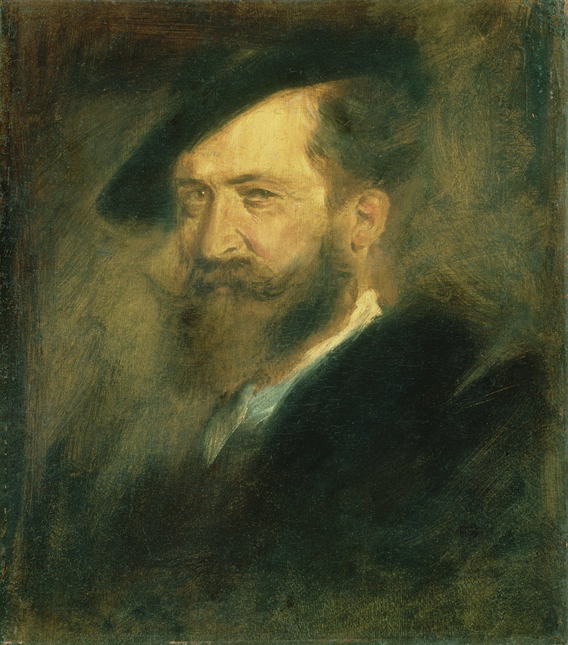 艺术家Wilhelm Busch的肖像（1832-1908），c.1878 作者 弗朗兹·塞拉夫·冯·伦巴赫