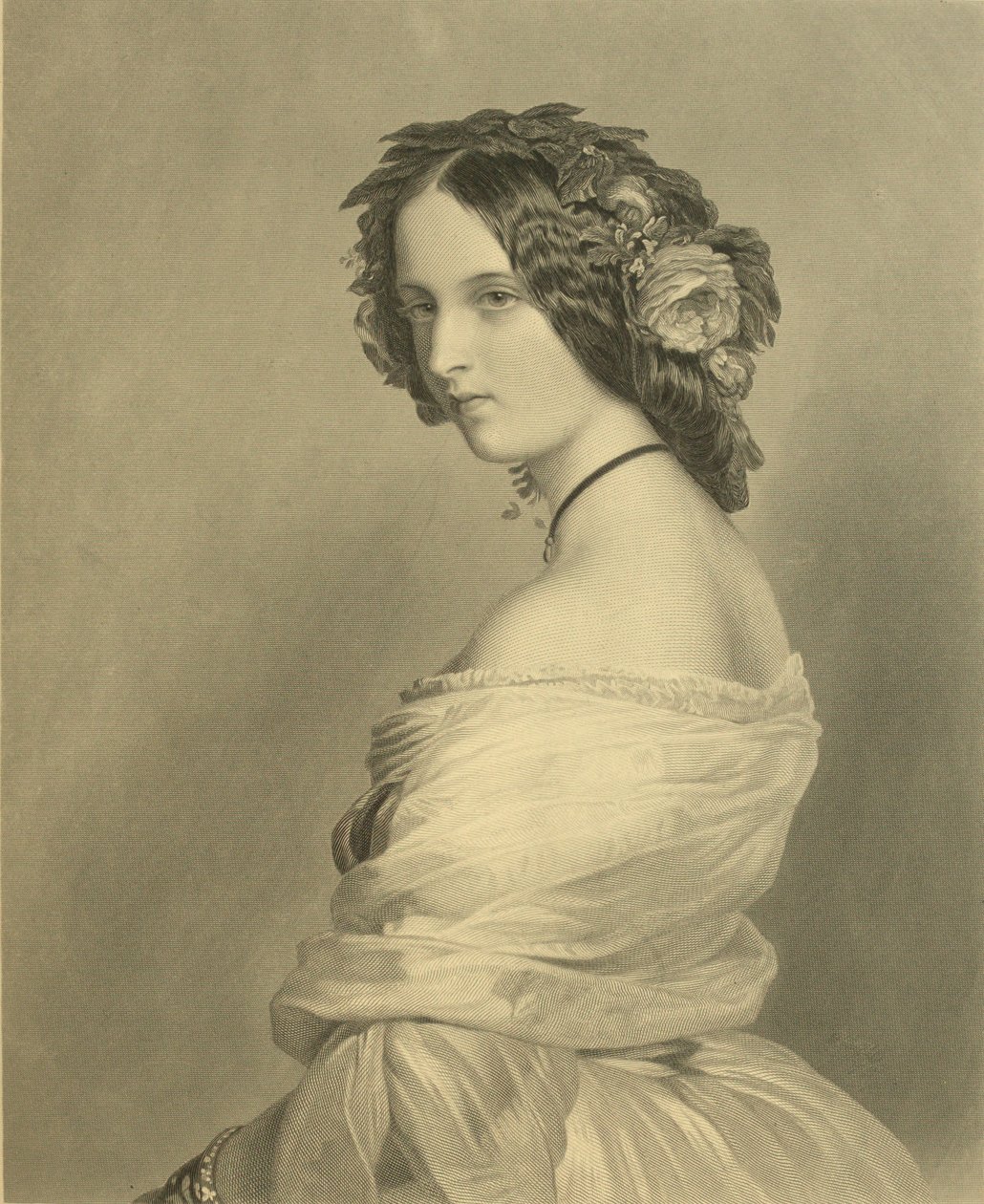 Constance Leveson-Gower夫人的肖像 作者 弗朗茨泽维尔温特哈尔特