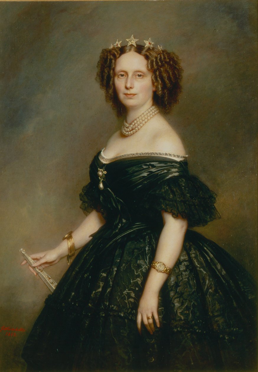 荷兰女王索菲的肖像，出生于符腾堡州的索菲（1818-1877） 作者 弗朗茨泽维尔温特哈尔特