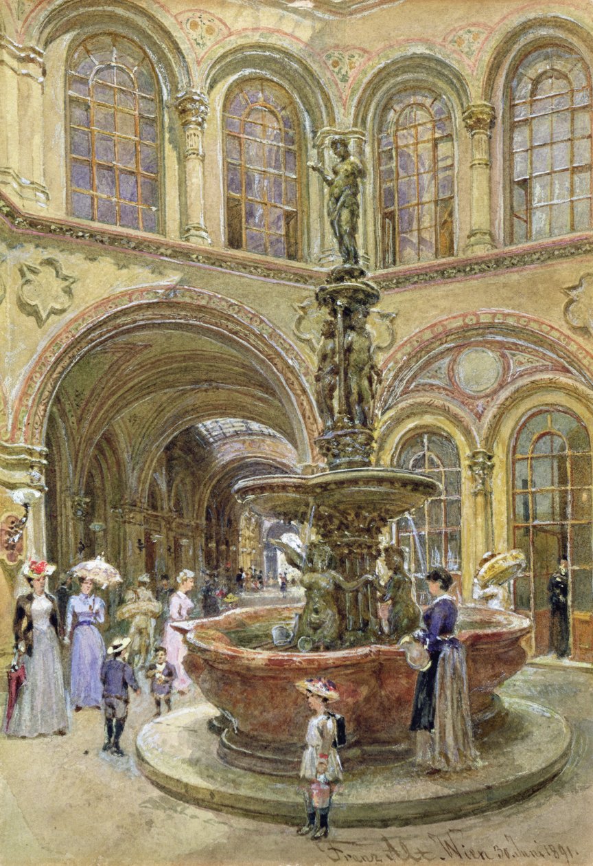 银行和证券交易所大楼，Herrengasse，维也纳，1891年 作者 弗朗兹·阿尔特