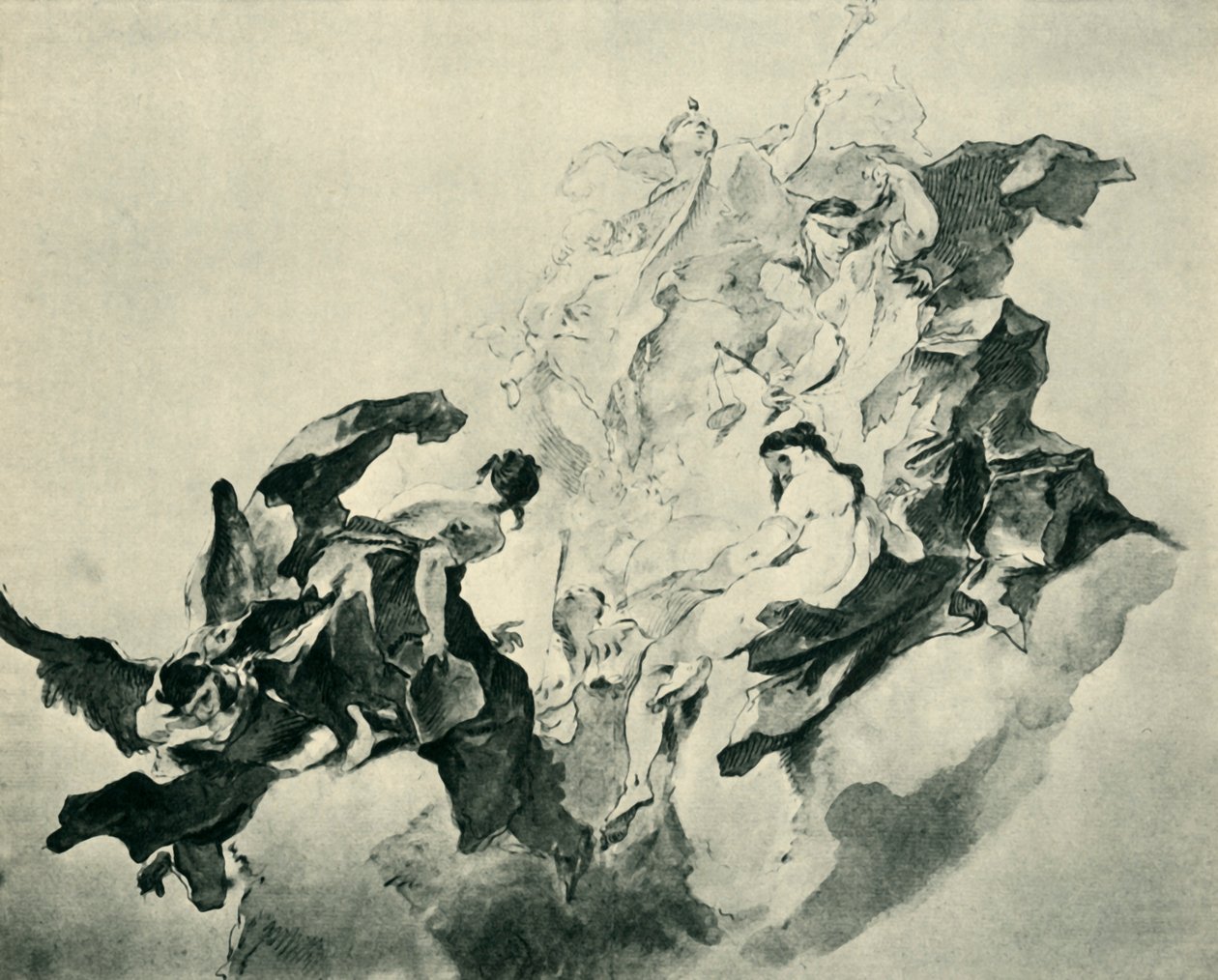 信仰，正义与绘画寓言，1758年至1759年，1943年。 作者 弗朗兹·安东·毛伯特