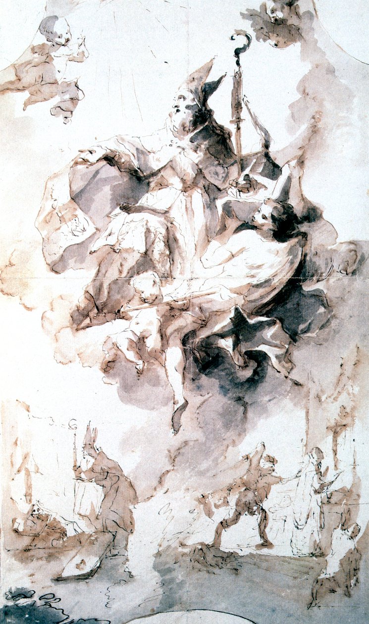 圣斯坦尼斯拉斯的荣耀冠冕，c1744-1796 作者 弗朗兹·安东·毛伯特