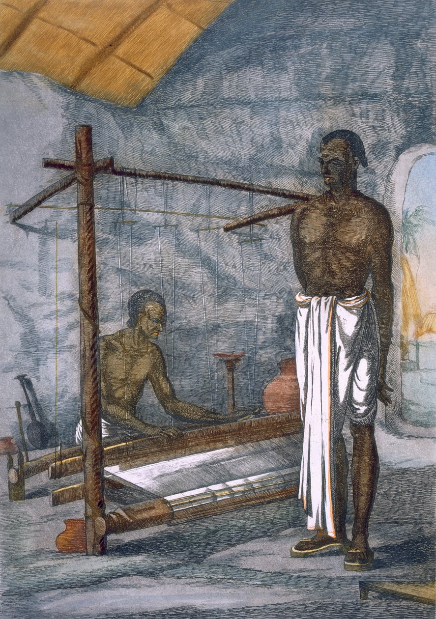 织女，来自&39;印度教徒，或他们的举止，服装和仪式的描述&39;，c.1808-12（彩色蚀刻） 作者 弗朗兹·巴尔萨扎（Franz Balthazar）Solvyns