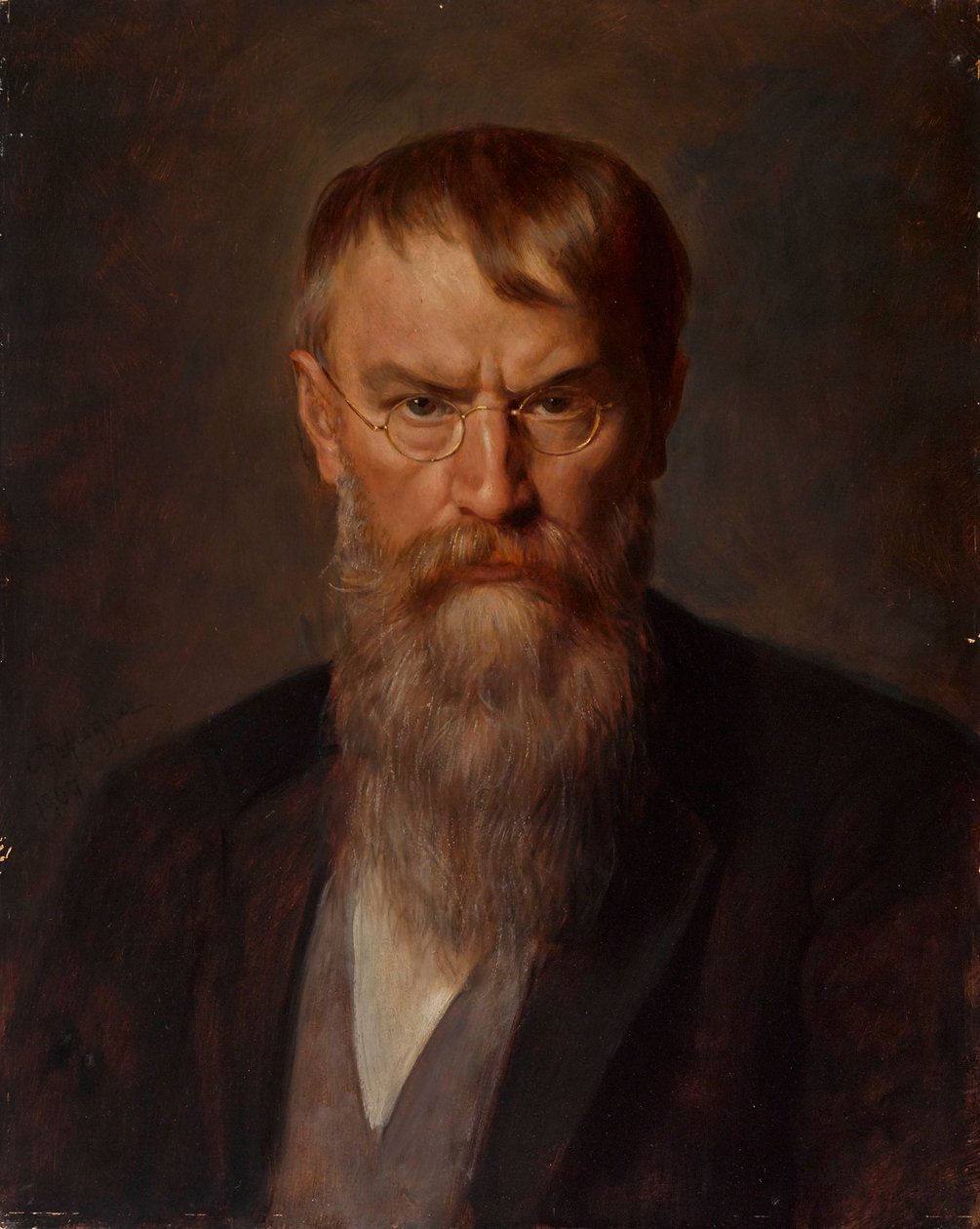 弗朗茨-冯-伦巴赫1836-1904年的画像，1907年。 作者 弗朗茨·德雷格 (Franz Defregger)