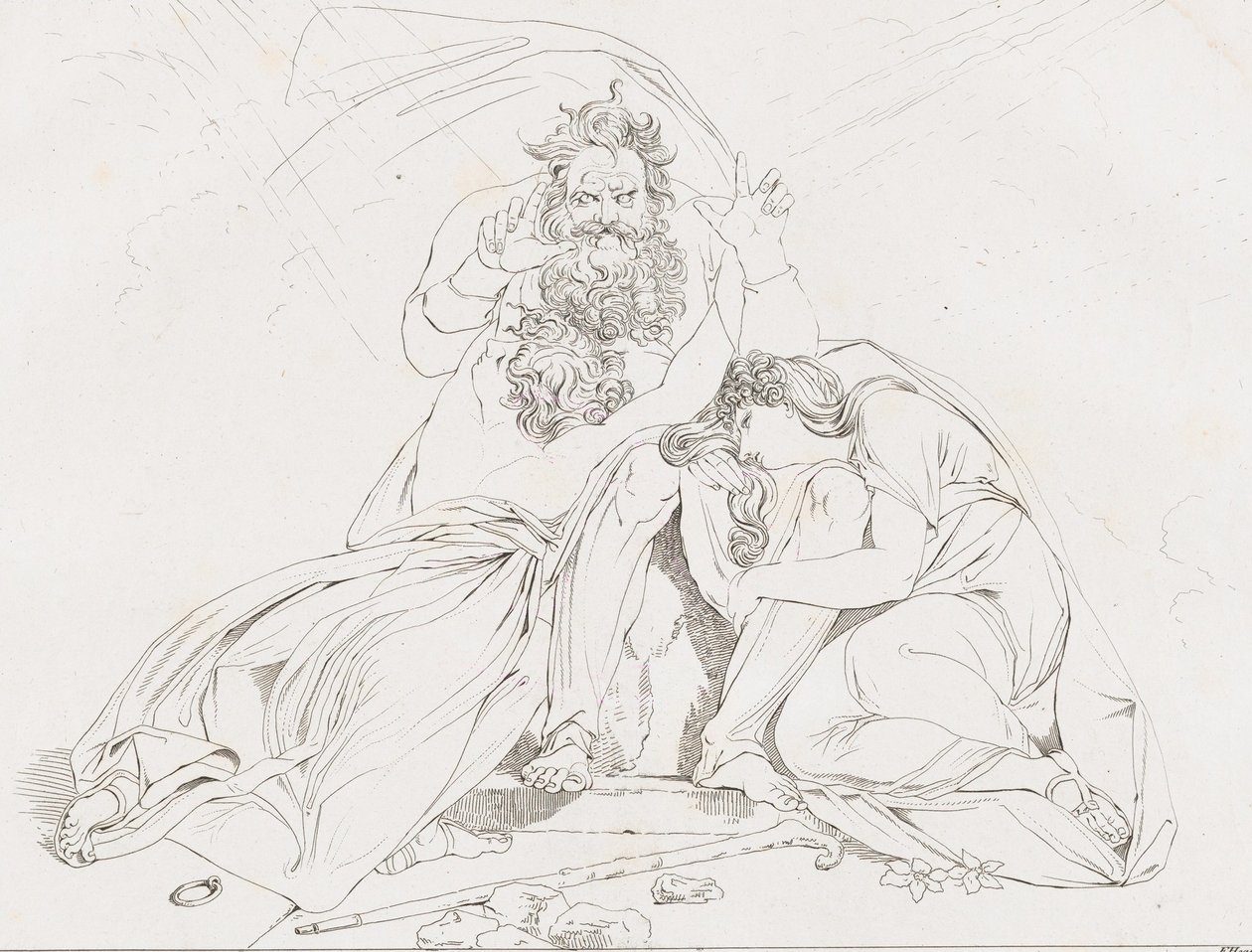 Der Tod des Oedipus 《俄狄浦斯之死》，1806年。 作者 弗朗茨·黑吉