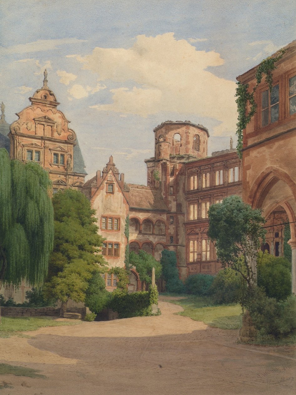 海德堡城堡景观 作者 弗朗兹·海因里希（Franz Heinrich）