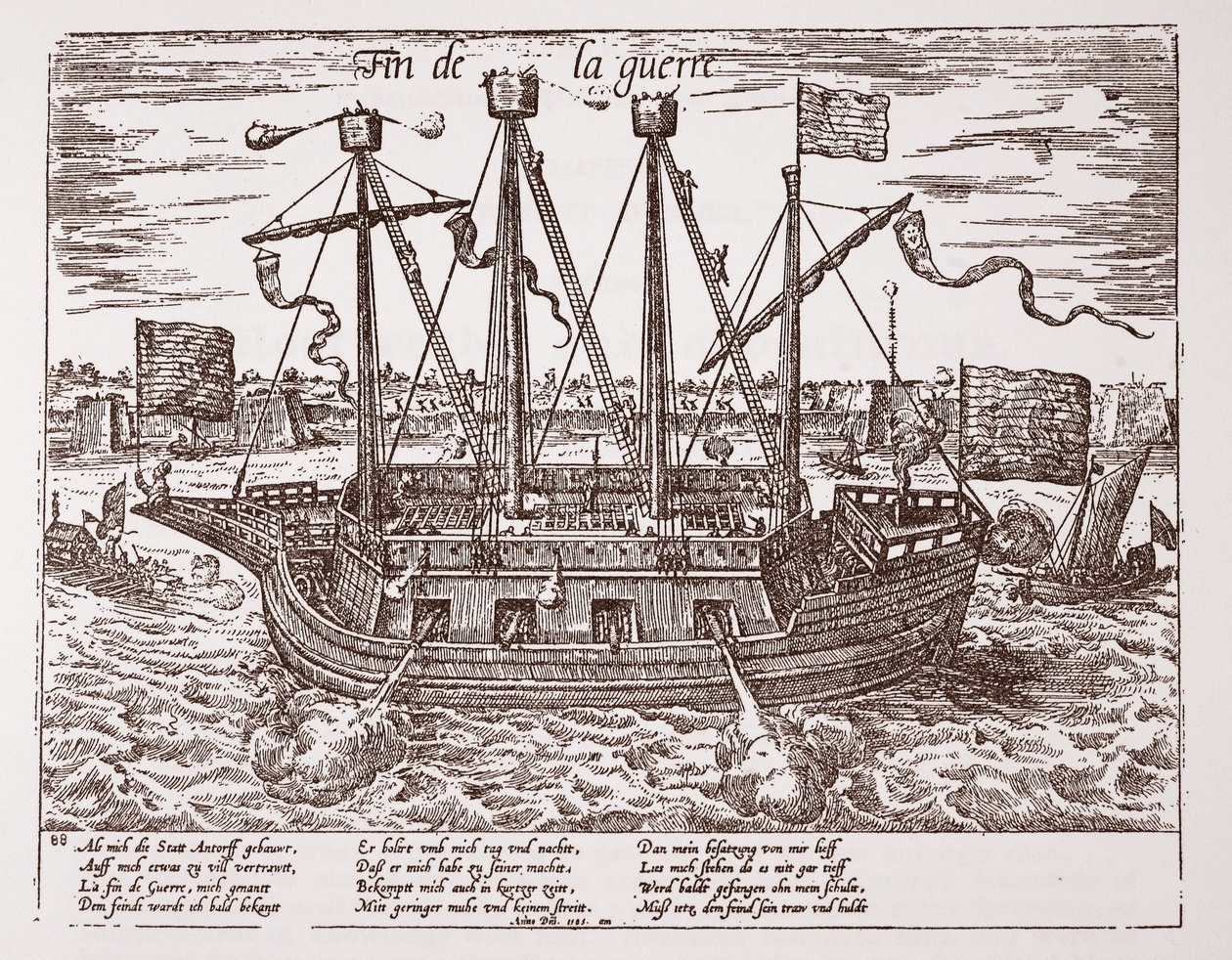 &39;Fin de la Guerre&39;，1585年为联合省建造的战舰 作者 弗朗兹·霍根伯格