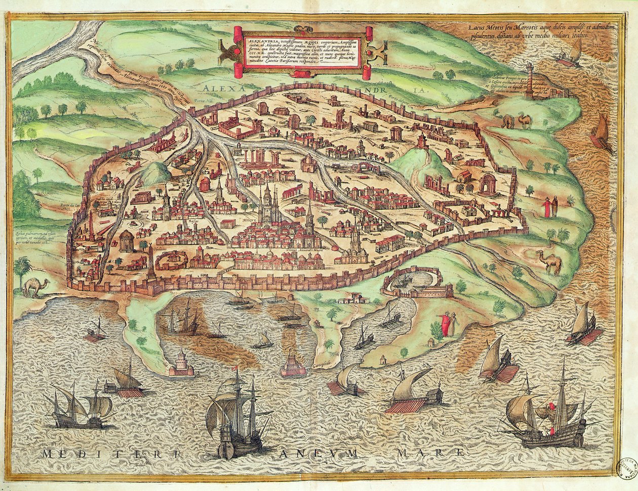 地图由“世界纽约，1572 作者 弗朗兹·霍根伯格