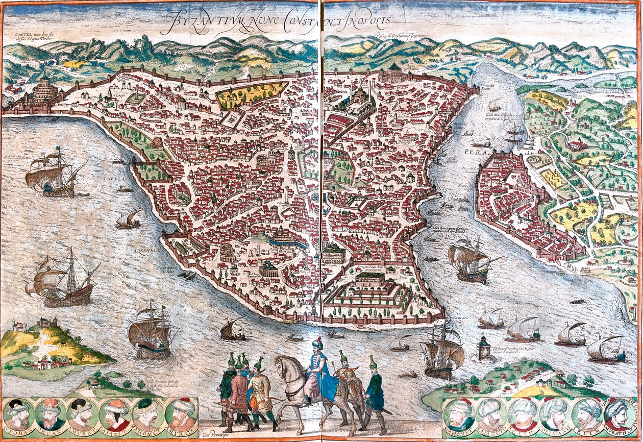 拜占庭计划，更名为君士坦丁堡（Byzantium nunc Constantinopolis）（今伊斯坦布尔） 作者 弗朗兹·霍根伯格