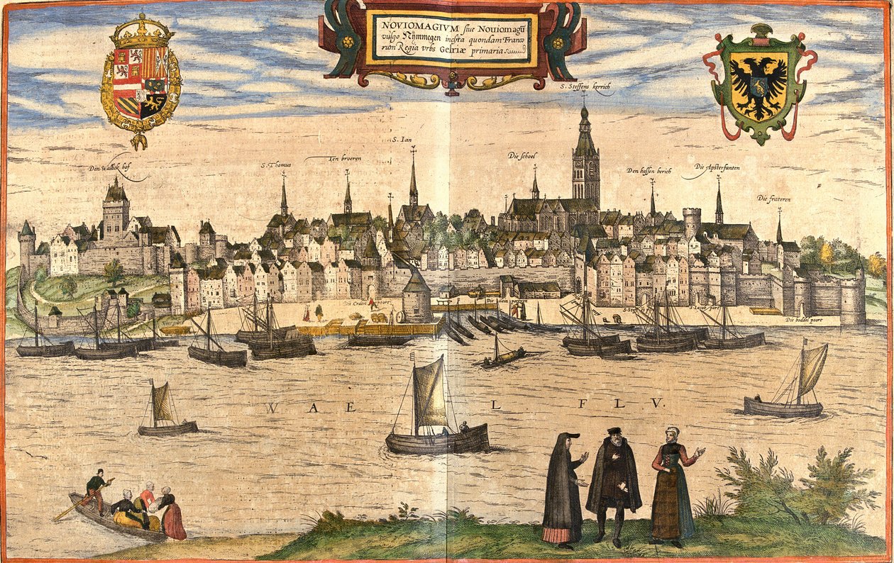 View of Nimegue (Noviomagium), Netherlands (etching 作者 弗朗兹·霍根伯格