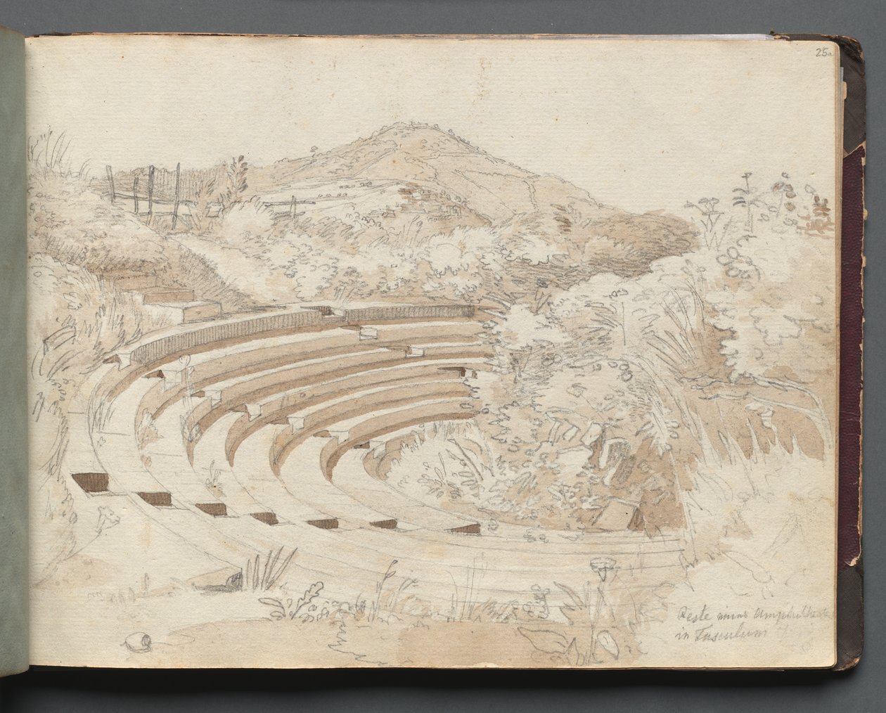 罗马及周边景观专辑，景观研究，第 25a 页：圆形剧场，图斯库伦 作者 弗朗茨·约翰·海因里希·纳多普