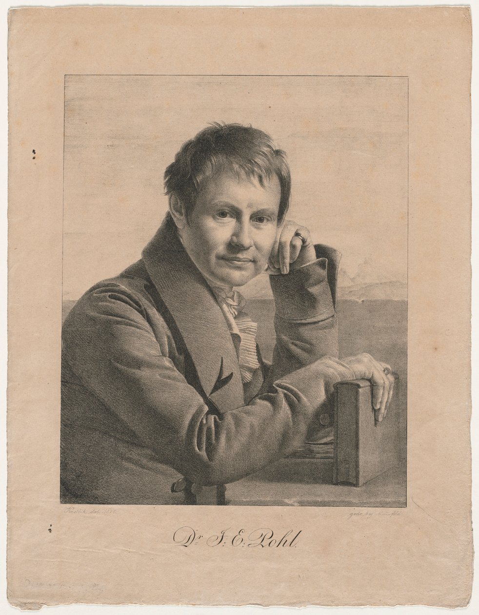 F. E. Pohl博士的肖像，1825年。 作者 弗朗茨·卡德利希