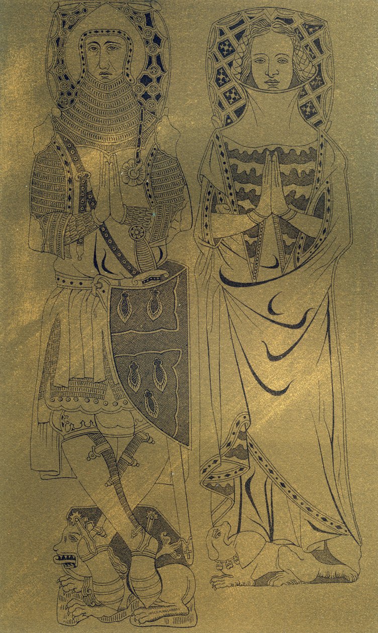 肯特郡谢佩岛的大教堂修道院和教堂的铜匾，1337年1849年。 作者 弗朗兹·凯勒霍芬