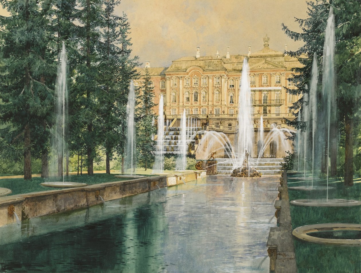 彼得霍夫（Peterhof），1898年 作者 弗朗茨·科帕利克