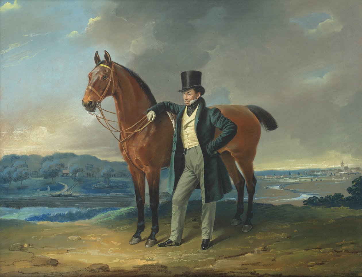 Wilhelm Christian Benecke von Groditzberg，1828年（画布上的纸上粉彩） 作者 弗朗兹·克鲁格（Franz Kruger）
