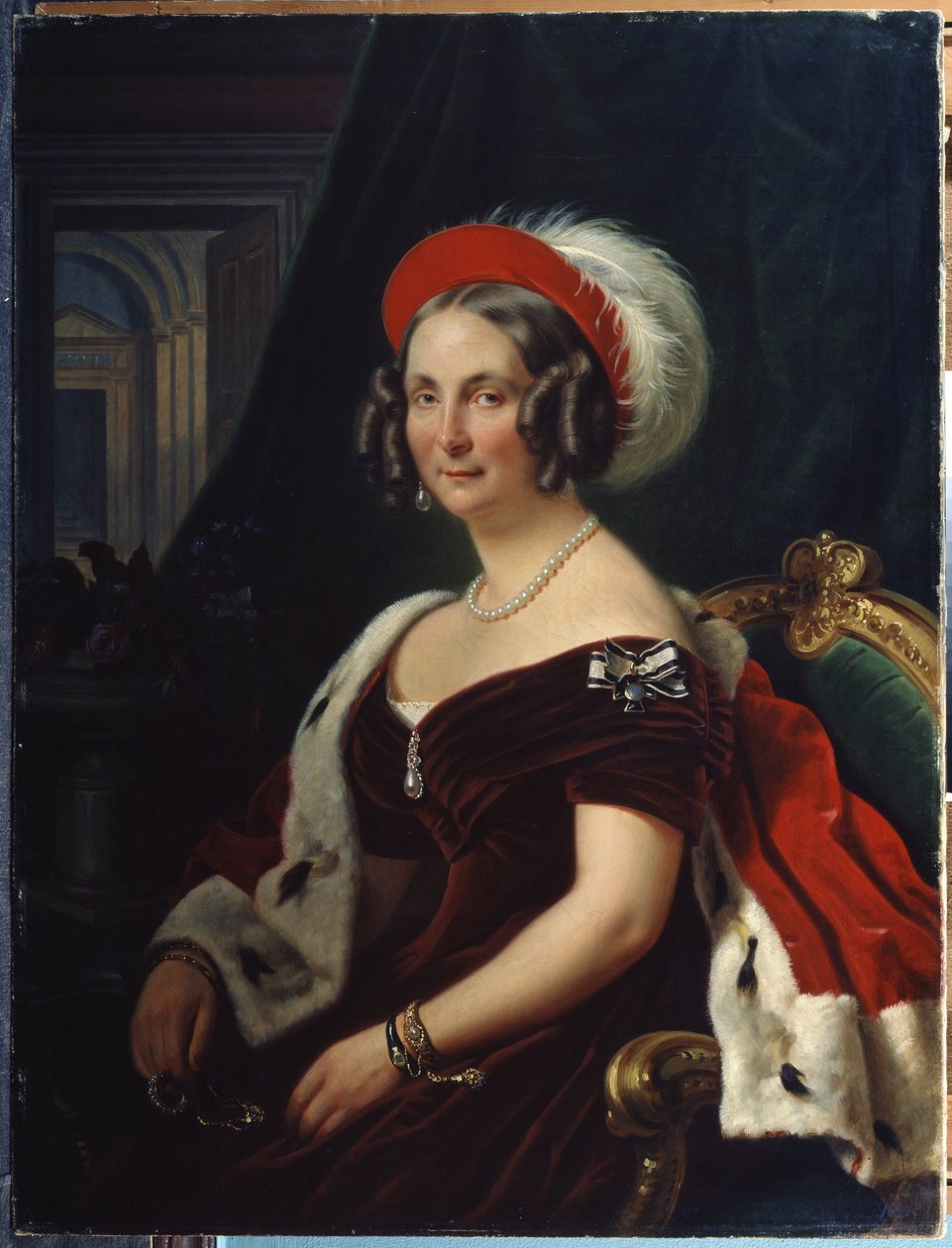 Portrait de la reine Frederique de Hanovre (Friederike von Hannover)（汉诺威王后弗雷德里克肖像 作者 弗朗兹·克鲁格（Franz Kruger）