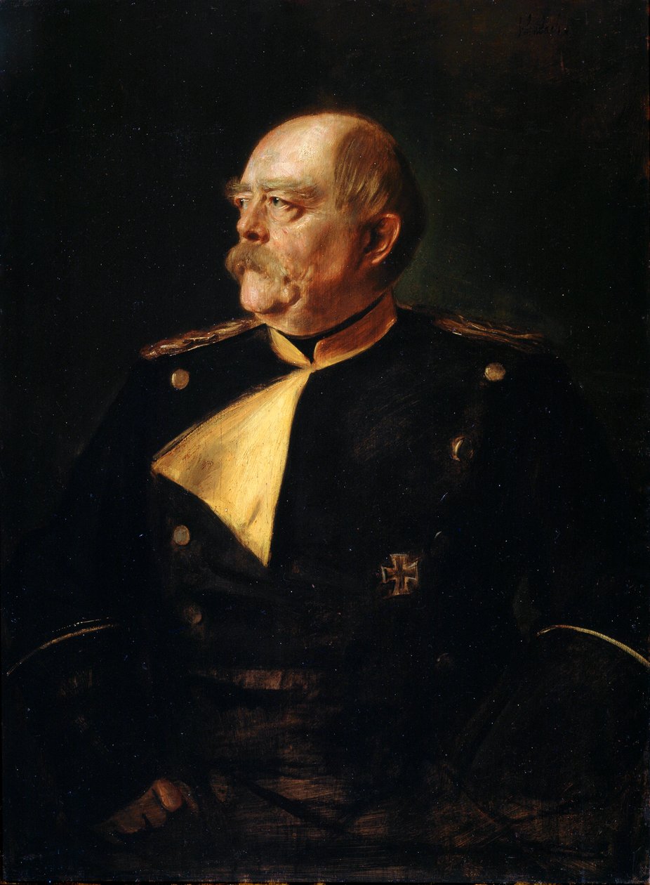 穿制服的奥托-冯-俾斯麦总理肖像》，1815-1898，19世纪。   作者 弗兰茨·冯·伦巴赫