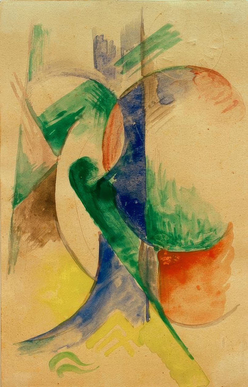 抽象构成 作者 弗朗兹·马克（Franz Marc）