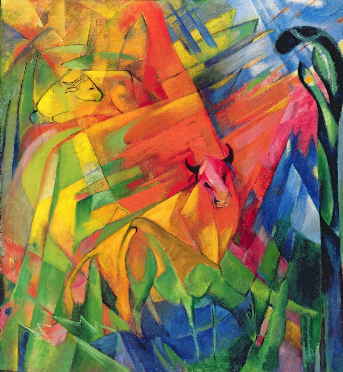 1914年景观中的动物 作者 弗朗兹·马克（Franz Marc）