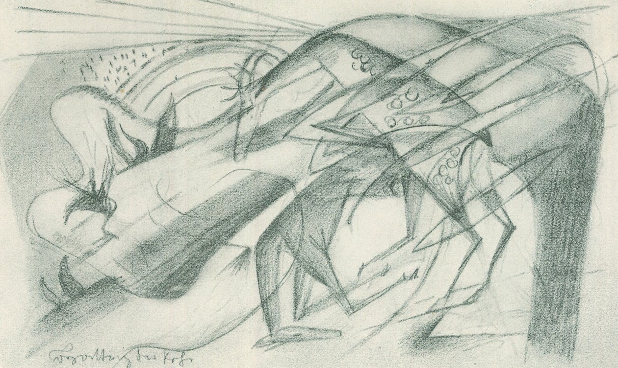狍子交配 作者 弗朗兹·马克（Franz Marc）
