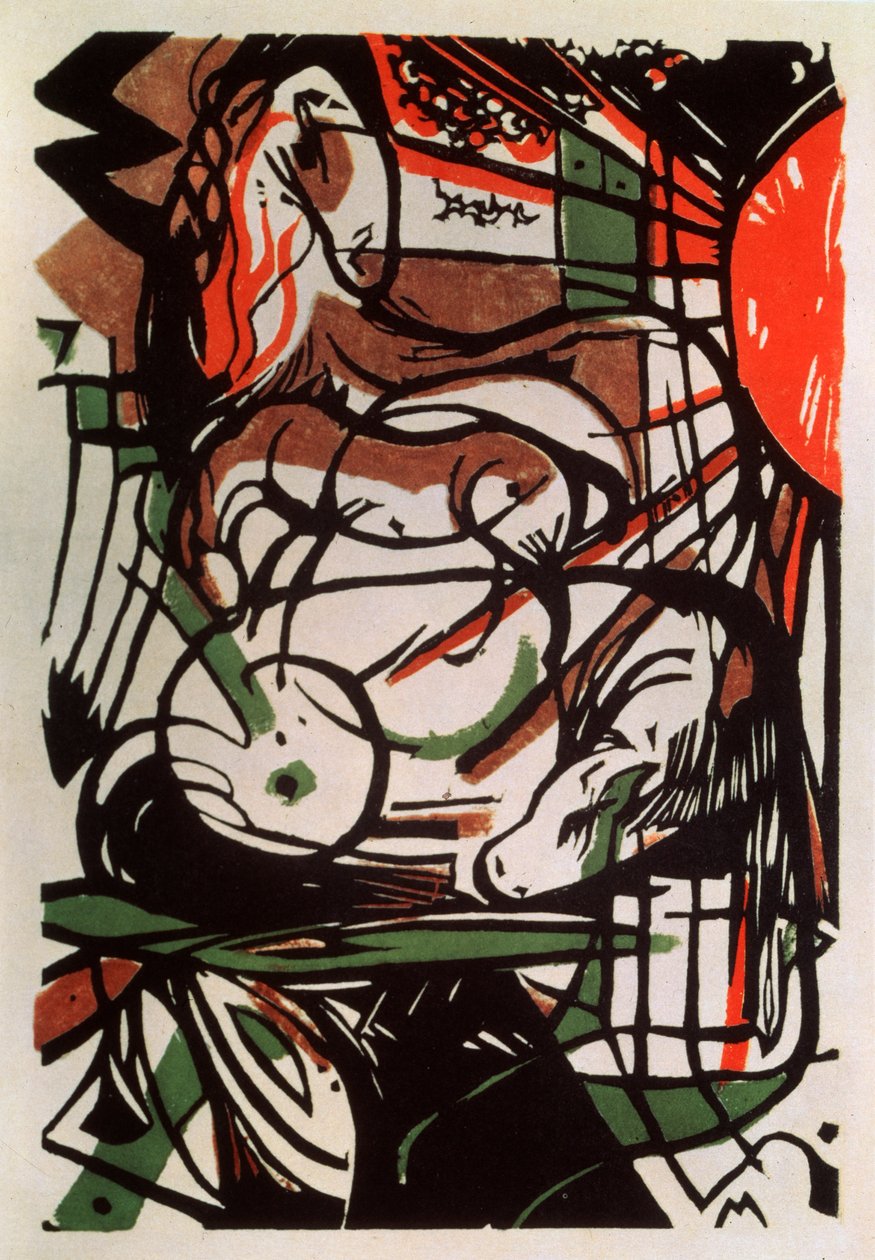 小马驹的诞生，1913年 作者 弗朗兹·马克（Franz Marc）