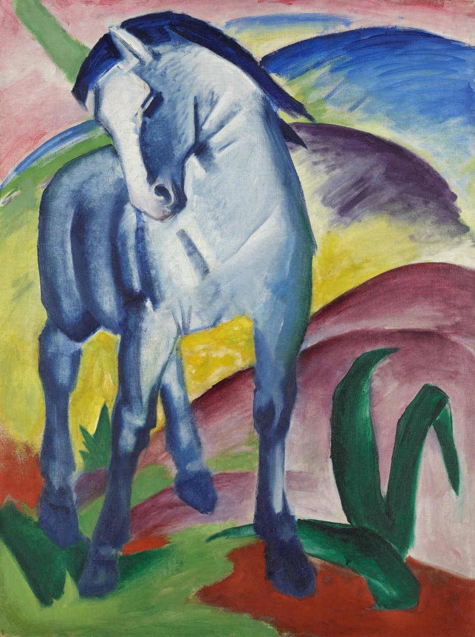 蓝马 I 作者 弗朗兹·马克（Franz Marc）