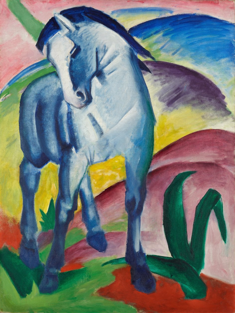 蓝马 I 作者 弗朗兹·马克（Franz Marc）