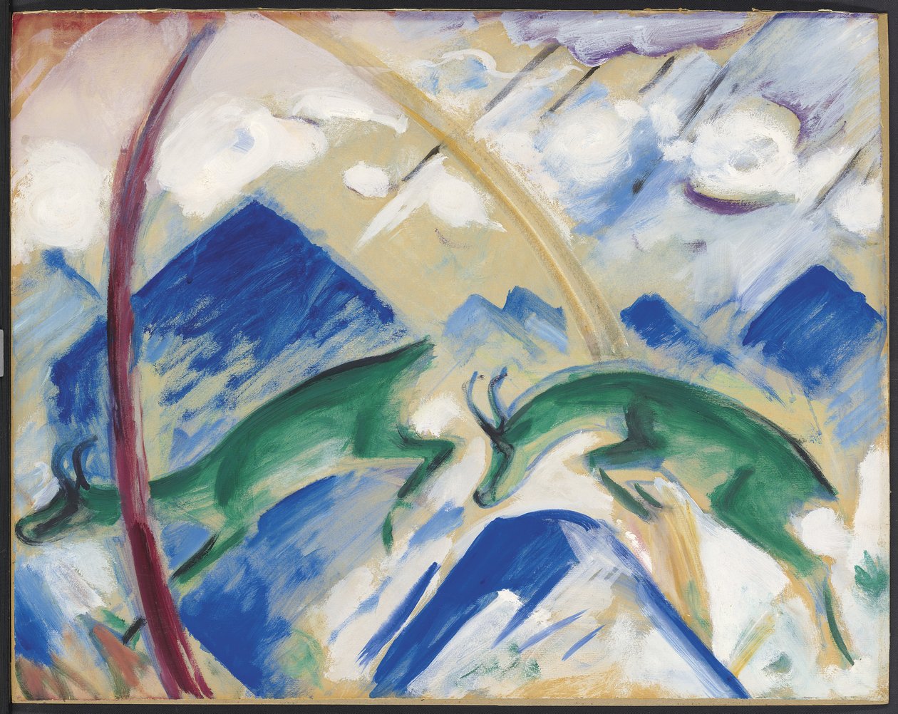羚羊，1911年 作者 弗朗兹·马克（Franz Marc）