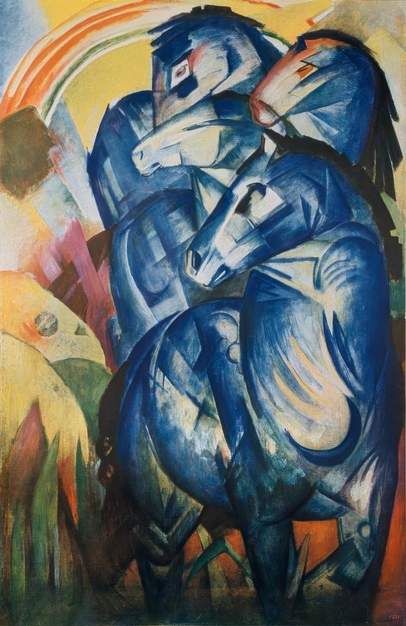 蓝马之塔 作者 弗朗兹·马克（Franz Marc）