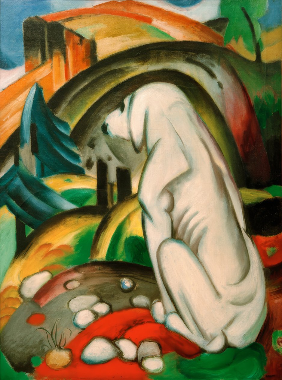 白狗（世界各地的狗） 作者 弗朗兹·马克（Franz Marc）
