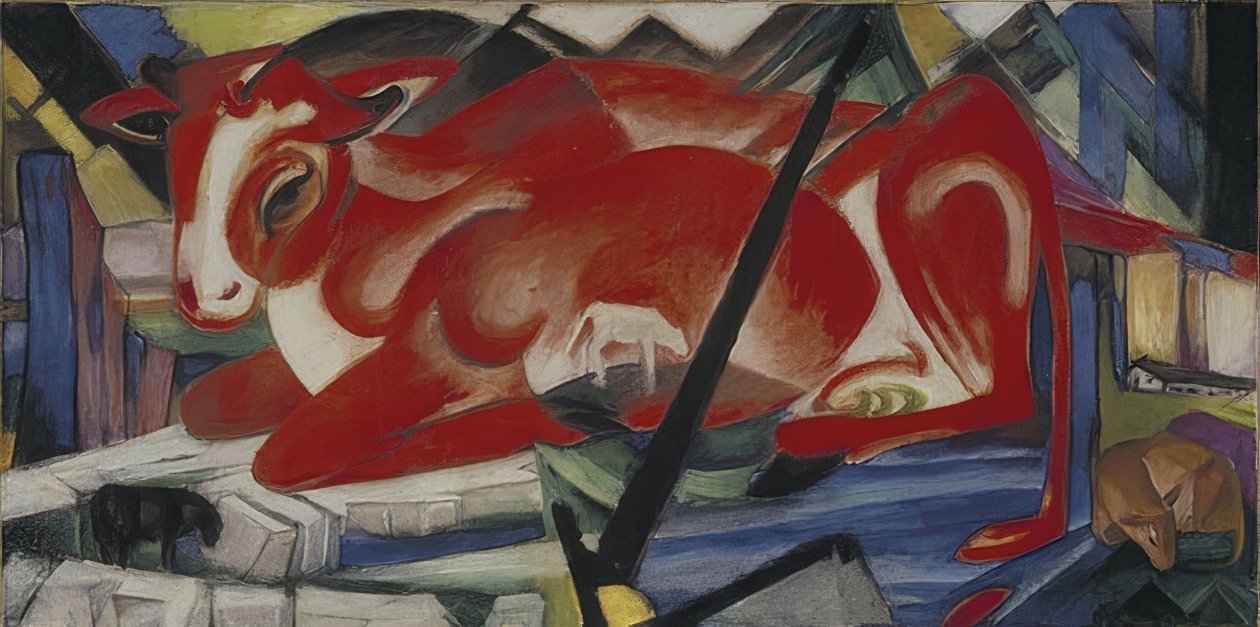 世界牛。 1913年 作者 弗朗兹·马克（Franz Marc）
