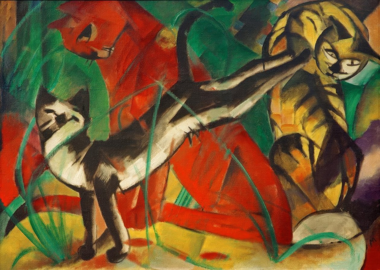 三只猫 作者 弗朗兹·马克（Franz Marc）