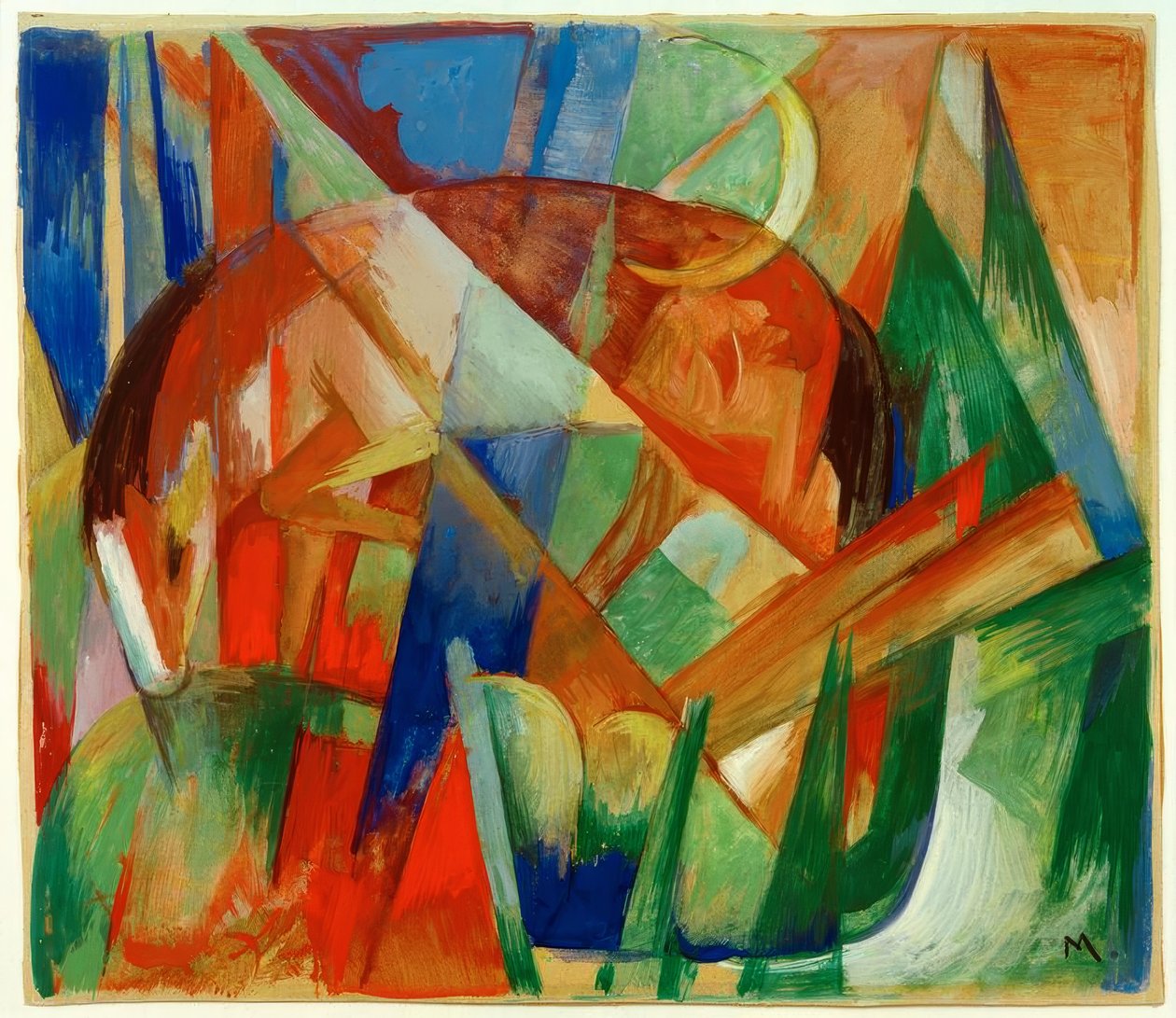 神话动物II（马） 作者 弗朗兹·马克（Franz Marc）